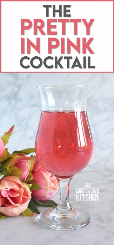 This gorgeous Pretty in Pink Cocktail is prepared with wine, cranberry juice, and soda instead of liqueurs or spirits. With its beautiful shade of pink, consider sharing this cocktail with your valentine! It's also a great option for a bridal shower or a girls night! #prettyinpink #pink #cocktails #summerdrinks #pinkdrinks