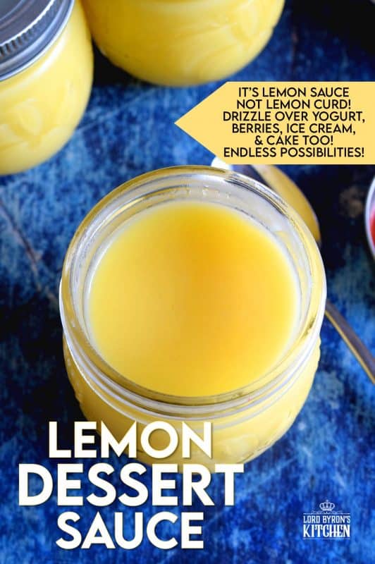 Lemon Dessert Sauce is the epitome of summer dessert topping. It is fresh and vibrant, and unlike curd, Lemon Dessert Sauce is thinner and pours easily over anything you think pairs well with lemon! #lemon #dessert #sauce #lemonsauce