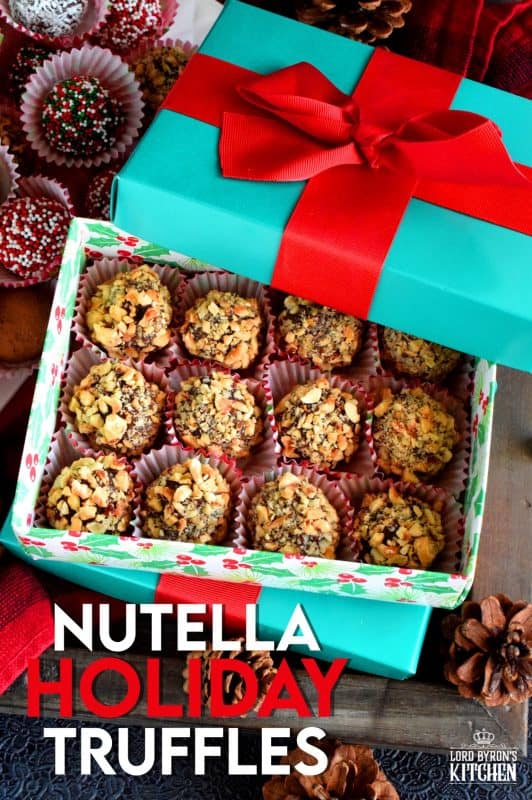 Holiday baking should be delicious, indulgent, and easy! Nutella Holiday Truffles are all of those things and more! They're delectable, luxurious, succulent, tantalizing, and delightful! If that description doesn't convince you to make this, nothing will! #christmas #holiday #nobake #truffles #balls #nutella