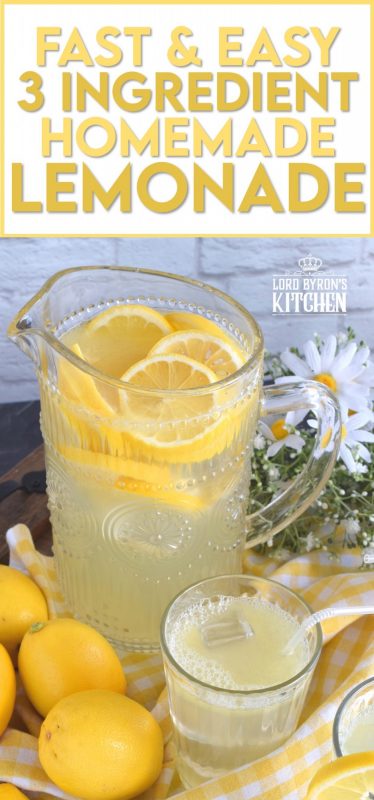 There's nothing like the taste of perfectly sweet and tart homemade lemonade on a hot summer day. This recipe has only three ingredients and will take you back to the summers of your childhood. #homemade #lemon #juice #lemonade #stand #summer #drink