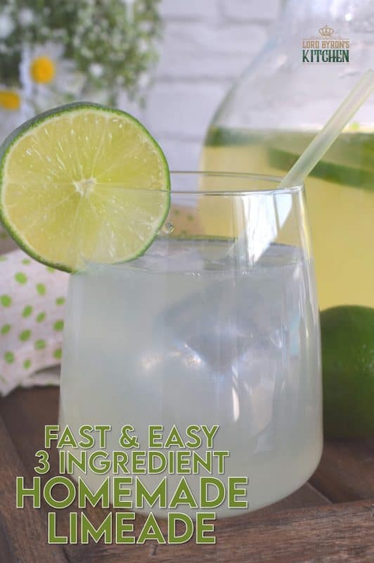 If you enjoy the tart and bitter taste of lime, then you'll love my Homemade Limeade made with just 3 ingredients! Perfectly sweetened and just the right amount of pucker! #juice #lime #limeade #fresh #squeezed #oldfashioned #summer #nonalcoholic