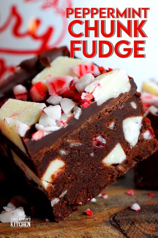 Chocolate and peppermint go together like bread and butter. Peppermint Chunk Fudge is the perfect unison of them both; consider this fudge recipe a gift from me to you! #christmas #holiday #fudge #nobake #peppermint #candycane #recipes
