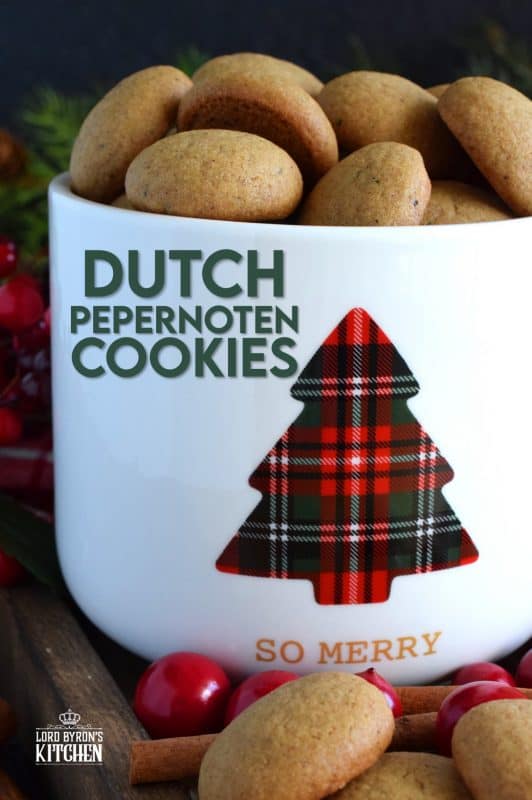 Pepernoten are Dutch cookies which are traditionally baked and eaten during Sinterklaas festivities. Pepernoten literally translates to pepper nuts! All of your favourite Christmas spices are present - cinnamon, cloves, nutmeg, and ginger. But, this cookie has black pepper too! #Dutch #Netherlands #christmas #holiday #cookies #baking #old #fashioned