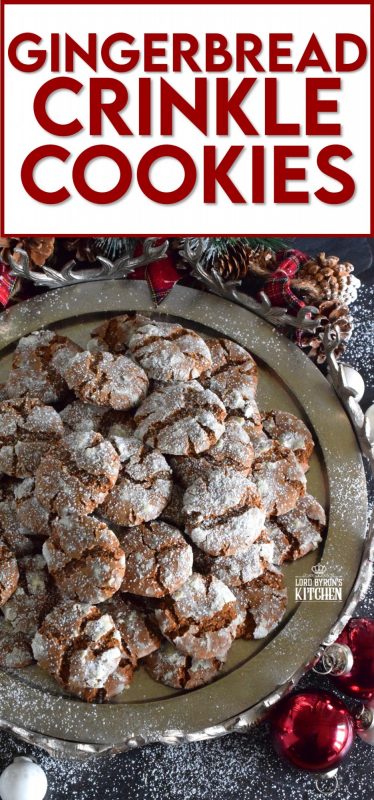 Everyone loves gingerbread, but not everyone has the patience or skill needed to roll out dough and decorate little men. Gingerbread Crinkle Cookies has all of that classic flavour in a soft, pillow-y cookie. And, no decorating skills or rolling pins needed! #gingerbread #crinkle #cookies #christmas #holiday #baking