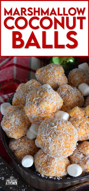 A nostalgic Newfoundland Christmastime confection, Marshmallow Coconut Balls are a no-bake cookie that will quickly become your new holiday favourite! If you add chocolate chips to the mix, they're almost like s'mores! #marshmallow #balls #christmas #holiday #nobake