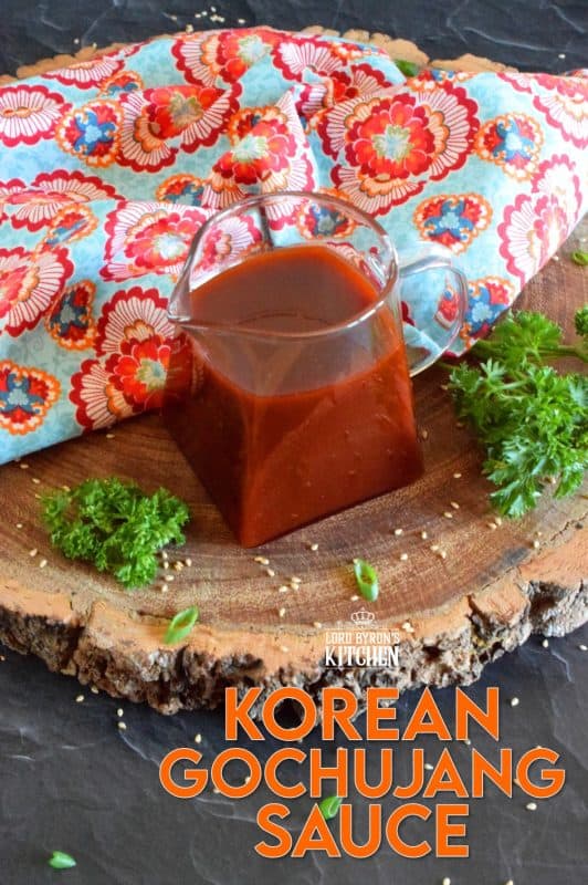 Gochujang has taken the world by storm as of late, and we love it! Korean Gochujang Sauce is sweet and spicy, but it's also tangy and savoury. This is an all-purpose sauce, meaning that it's great on just about anything you can think of! #korean #gochujang #sauce #koreansauce #gochujangsauce #spicy #sweetandsticky 
