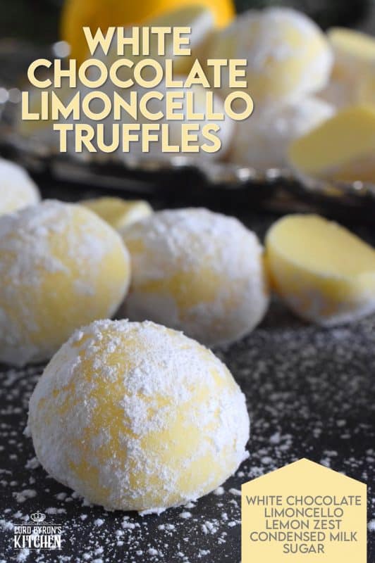 If you love lemon, White Chocolate Limoncello Truffles will make you a very happy person! Prepared with white chocolate, lemon zest, and limoncello liqueur, these truffles are perfectly sweet and sour. These pale yellow delights will melt in your mouth! #christmas #whitechocolate #holiday #nobake #truffles #limoncello #boozy