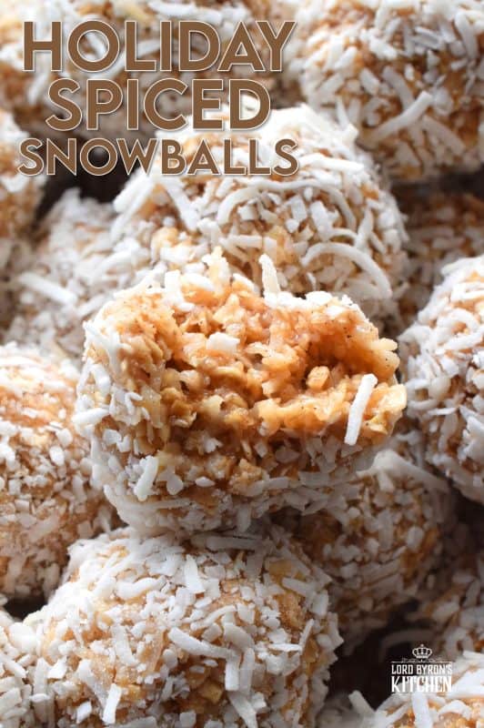 Being from Newfoundland, I know a thing or two about snowballs! They are a very traditional treat on the island, and loved by everyone. But, who says they have to be chocolate flavoured? Christmastime treats conjure up warming spice flavours, just like the ones in these Holiday Spiced Snowballs! This version is void of chocolate, but has an explosion of spices like cinnamon, nutmeg, cloves, and ginger! #pumpkinspice #holidayspiced #christmas #snowballs