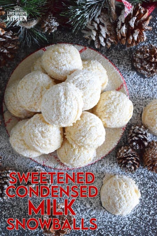 Prepared with only five ingredients, Sweetened Condensed Milk Snowballs are light and fluffy, and only slightly sweet. They look plain and drab, but they are quite delicious, very easy to make, and extremely budget friendly too! #christmas #holiday #baking #condensedmilk #eaglebrand #cookies