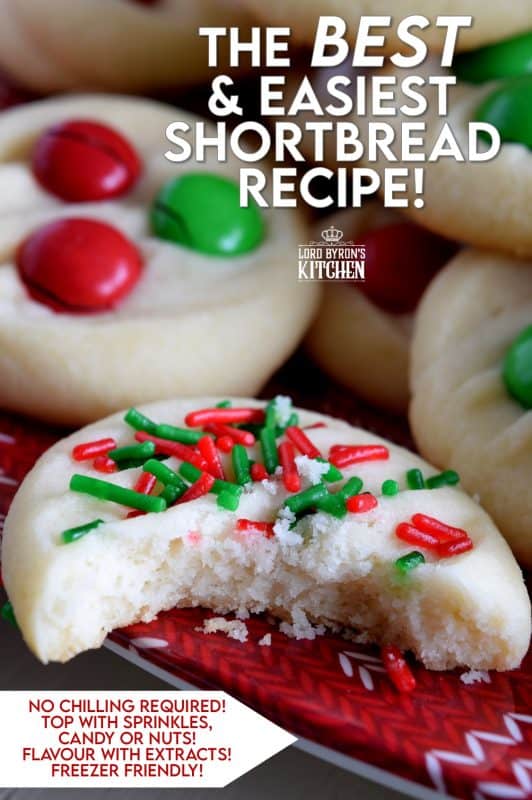 Christmastime is rushed and hurried; who has time for rolling pins and chilling dough? With this Whipped Christmas Shortbread recipe, you can have shortbread cookies ready to eat in less than 30 minutes! #shortbread #whipped #christmas #holiday #baking