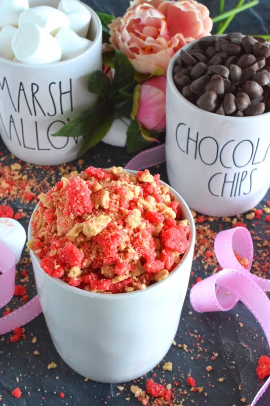 This recipe is one you had no idea you needed in your life until this very moment! Strawberry Shortcake Crumbs are about to open up a whole new world of dessert recipe options! So easy to prepare, and can be stored for quite a while; get ready for a strawberry taste explosion! #strawberry #shortcake #crumbs #goodhumor