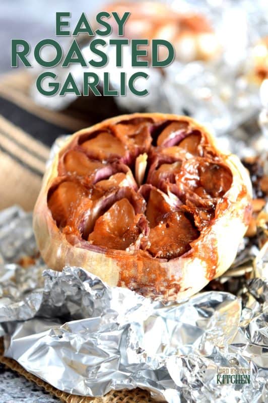 Roast the garlic ahead of time to cut down on the time it takes to make this dish. Roasted Garlic Spaghetti is not for the faint of heart. Garlic lovers rejoice! This dish is for you! Garlic can also be used in dressings or spread on crostini for a great tasting, garlicky appetizer! #garlic #roastedgarlic #garlickypasta #spaghetti #sweetgarlic