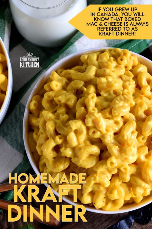 Every Canadian kid, past and present, is familiar with Kraft Dinner. It's what we all call boxed macaroni and cheese! Here's an homemade version that tastes even better than the original! #homemade #KD #kraft #dinner #macandcheese