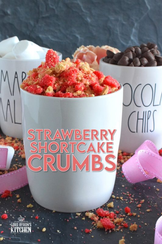 This recipe is one you had no idea you needed in your life until this very moment! Strawberry Shortcake Crumbs are about to open up a whole new world of dessert recipe options! So easy to prepare, and can be stored for quite a while; get ready for a strawberry taste explosion! #strawberry #shortcake #crumbs #goodhumor
