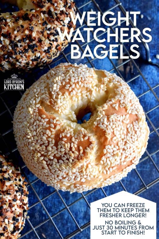 Yogurt and flour is all you need to make these Weight Watchers Bagels! The topping is up to you - everything seasoning, poppy or sesame seeds, or just plain. Only 3 points per bagel! #WW #smartpoints #weightwatchers #bagels #points