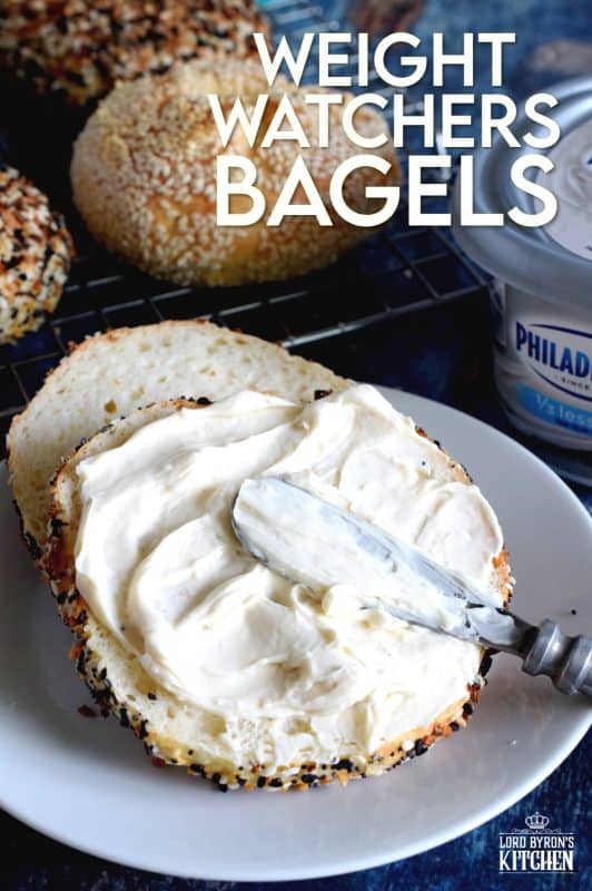 Yogurt and flour is all you need to make these Weight Watchers Bagels! The topping is up to you - everything seasoning, poppy or sesame seeds, or just plain. Only 3 points per bagel! #WW #smartpoints #weightwatchers #bagels #points