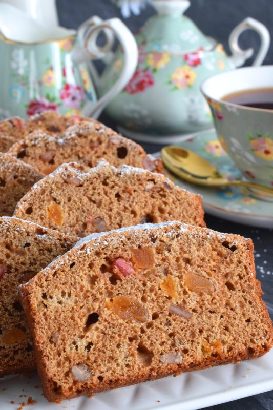 Best served with tea as an afternoon snack, Irish Barmbrack Loaf is prepared with dried fruit that has been soaked in strong, hot tea. Super moist and flavourful, this loaf is inspired by traditional barmbrack bread. #irish #barmbrack #stpattysday #irishrecipes
