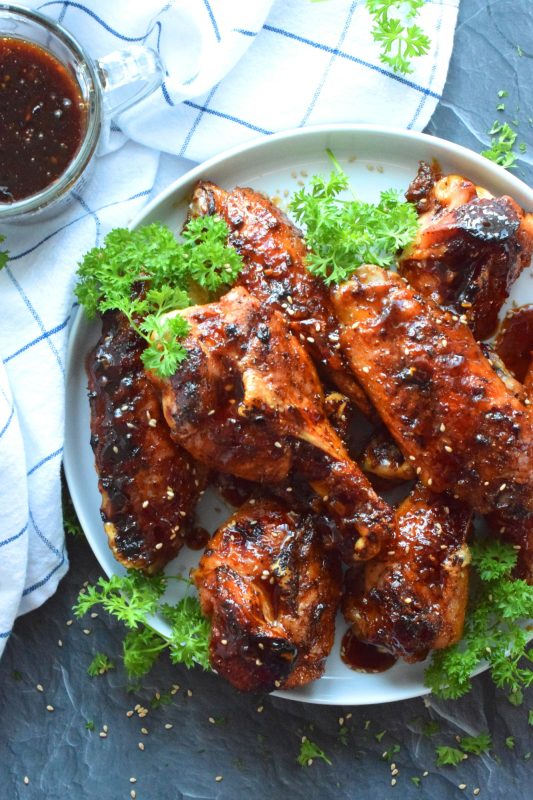 My all-time favourite ingredient combination, which is garlic and honey, are the dominant flavours in these Honey Garlic Turkey Wings. If you ever feel like there's not enough meat on a chicken wing, give turkey wings a try! They are super moist and more filling too!! #honeygarlic #turkey #turkeywings #wings