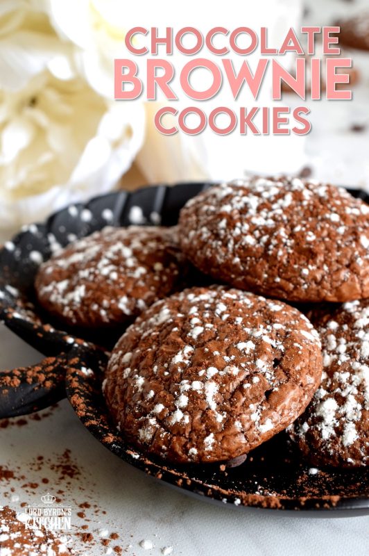Soft, moist, and dainty, Chocolate Brownie Cookies are a way to bring the flavours of a classic fudge brownie to a sophisticated dinner party; this is how the rich, famous, and pretentious might indulge in a brownie! #brownies #cookies #ricardo #chocolate
