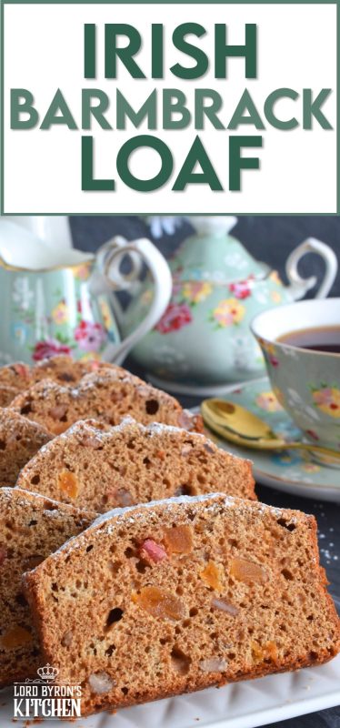 Best served with tea as an afternoon snack, Irish Barmbrack Loaf is prepared with dried fruit that has been soaked in strong, hot tea. Super moist and flavourful, this loaf is inspired by traditional barmbrack bread. #irish #barmbrack #stpattysday #irishrecipes