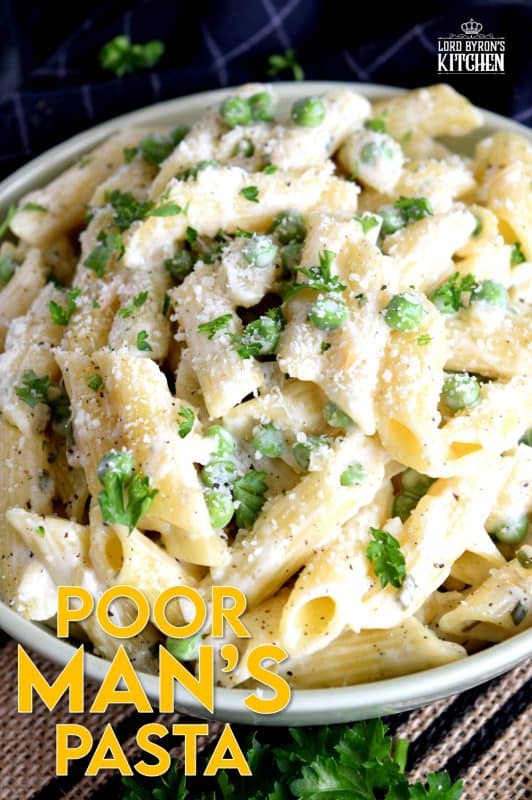 Poor Man's Pasta is a hearty, yet simple pasta dish made with a few inexpensive ingredients. It's cheesy, garlicky, creamy, and deliciously rich in flavour! This pasta has complete disregard for things like fat and carbs! #pasta #budget #cheaprecipes
