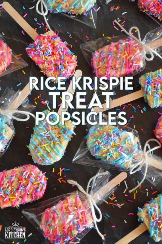These cute little treats are so easy to make and just in time for Easter! Rice Krispie Treat Popsicles are a no-bake treat with so many decorating options! Choose your base, choose your drizzle colours, and choose your sprinkles. Perfect for kids, but great for adults who like to play with their food too! #ricekrispietreat #ricekrispies #popsicles #nobake #eastertreats #easter