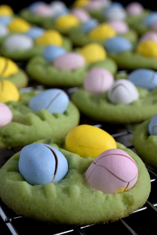 As if Cadbury Mini Eggs weren't addictive enough on their own, this recipe pairs them with a light and fluffy cookie base, and the result is a perfectly beautiful Easter treat! #cadbury #minieggs #easter #easterchocolate #cadburyminieggs #eastercookies