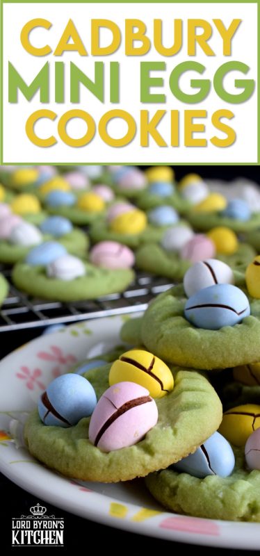 As if Cadbury Mini Eggs weren't addictive enough on their own, this recipe pairs them with a light and fluffy cookie base, and the result is a perfectly beautiful Easter treat! #cadbury #minieggs #easter #easterchocolate #cadburyminieggs #eastercookies