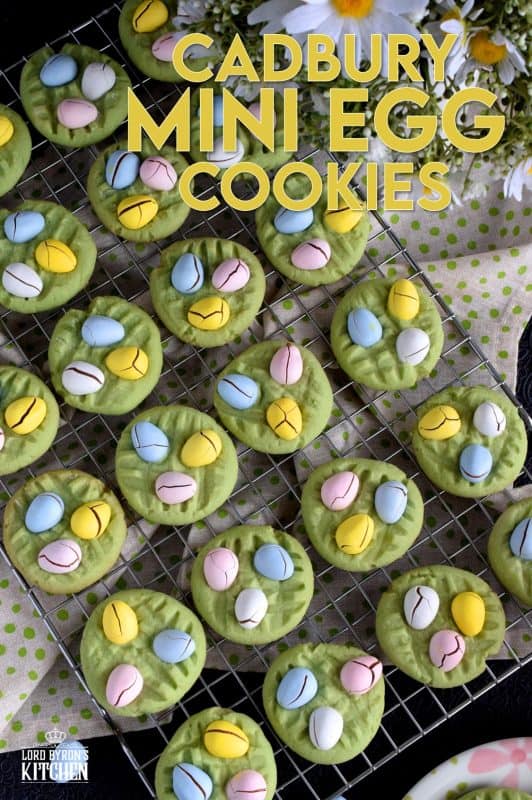 As if Cadbury Mini Eggs weren't addictive enough on their own, this recipe pairs them with a light and fluffy cookie base, and the result is a perfectly beautiful Easter treat! #cadbury #minieggs #easter #easterchocolate #cadburyminieggs #eastercookies