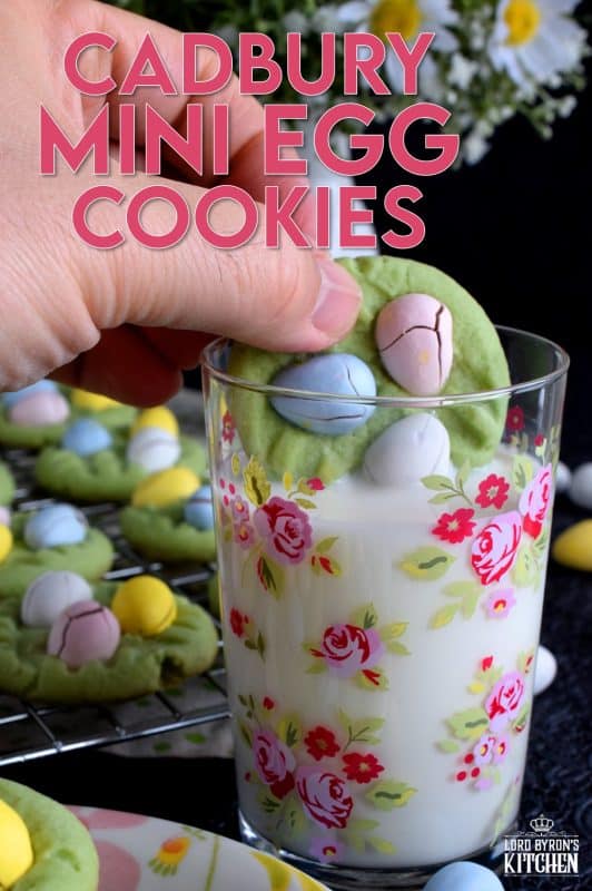 As if Cadbury Mini Eggs weren't addictive enough on their own, this recipe pairs them with a light and fluffy cookie base, and the result is a perfectly beautiful Easter treat! #cadbury #minieggs #easter #easterchocolate #cadburyminieggs #eastercookies