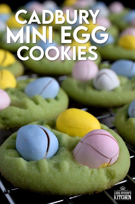 As if Cadbury Mini Eggs weren't addictive enough on their own, this recipe pairs them with a light and fluffy cookie base, and the result is a perfectly beautiful Easter treat! #cadbury #minieggs #easter #easterchocolate #cadburyminieggs #eastercookies
