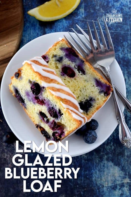 Moist and delicious, lemony and refreshing, packed with blueberries, and drizzled with a sweet, lemon glaze, my Lemon Glazed Blueberry Loaf is a perfect dessert or a lovely addition to your afternoon tea. #blueberry #lemon #lemonloaf #blueberries #blueberrybread #glaze #glazedloaf