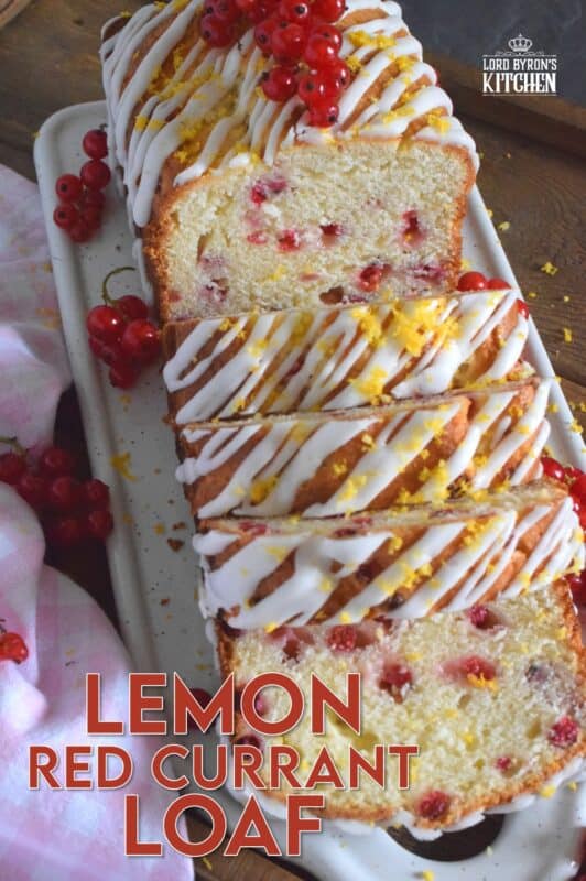 Moist and delicious, lemony and refreshing, packed with berries, and drizzled with a sweet glaze, Red Currant Lemon Loaf is a perfect dessert, or a lovely addition to your afternoon tea. This is a summertime brunch item that doubles as an evening after dinner dessert. #glazed #lemon #loaf #berries #red #currants #zest