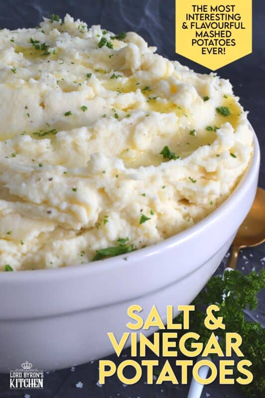 Mashed Potatoes are everyone’s favourite comfort food and side dish, which is what makes it the most common side dish in many homes and on many occasions. But, boring mashed potatoes are a thing of the past! Salt and Vinegar Mashed Potatoes are such a refreshing and welcomed change! Made with malt vinegar and sea salt, these potatoes are a great side for almost any main! #saltandvinegar #mashedpotatoes #potatoes #sides #malt #maltvinegar