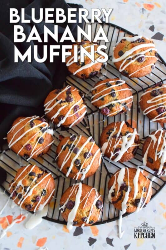 Muffins are one of those things that never seem to last very long in our home. If that muffin has a banana base and is packed with berries, all the more better! Blueberry Banana Muffins are the perfect grab and go breakfast item! #banana #blueberry #muffins