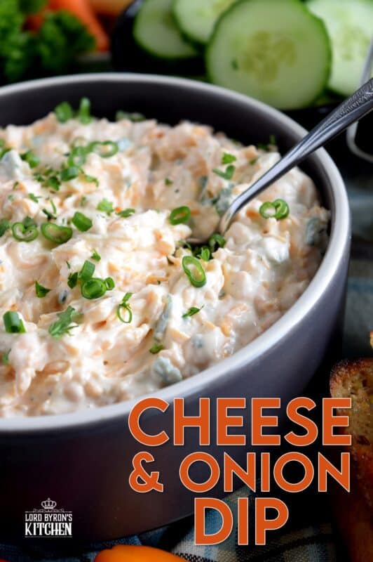 In more cases than not, simple is best, which is why this Cheese and Onion Dip is one of my personal favourites! There's a time and place for dips that are more complex, but there's always a time for a dip that is super fast and easy to whip up, while being addictingly delicious!! #dip #cheesedip #oniondip #cheeseandonion #colddip #cheddar