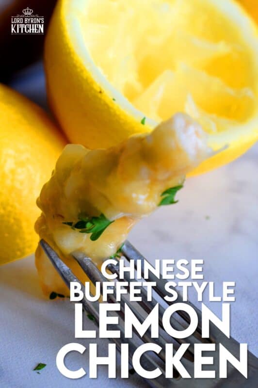 A make-at-home version of the classic buffet-style fried chicken in a thick, gooey lemon sauce! Chinese Buffet Style Lemon Chicken is everything you need to make dinner extra special. And, it's tastier, fresher, and cheaper than ordering take out too. #lemon #chicken #lemonchicken #buffetstyle #chinesefood #copycatrecipe