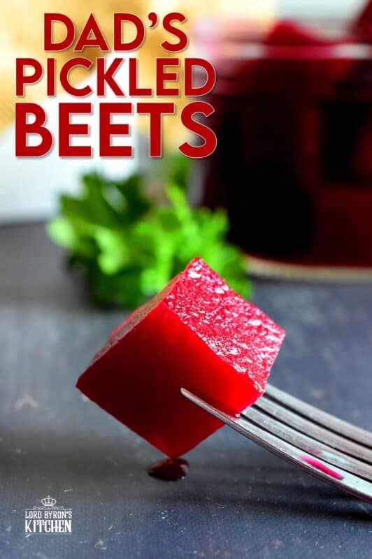 Preserving a fall harvest is an experience like no other, and every home chef should try canning at least once. Dad's Canned Pickled Beets is the perfect place to start, because their very easy to can. No fancy equipment needed for this one! They're sweet, vinegary, and fork-tender; these beets will keep you smiling all winter long! #canning #pickled #pickling #beets #pickledbeets