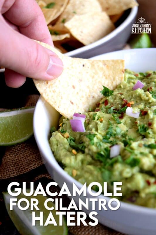 This guacamole recipe is for the picky eater; we all have at least one in our lives! Guacamole for Cilantro Haters has three things that make it different than any other guacamole recipe. Even though this version has dried cilantro instead of fresh, cilantro haters, this one is for you! #guacamole #cilantro #without #nocilantro #dip
