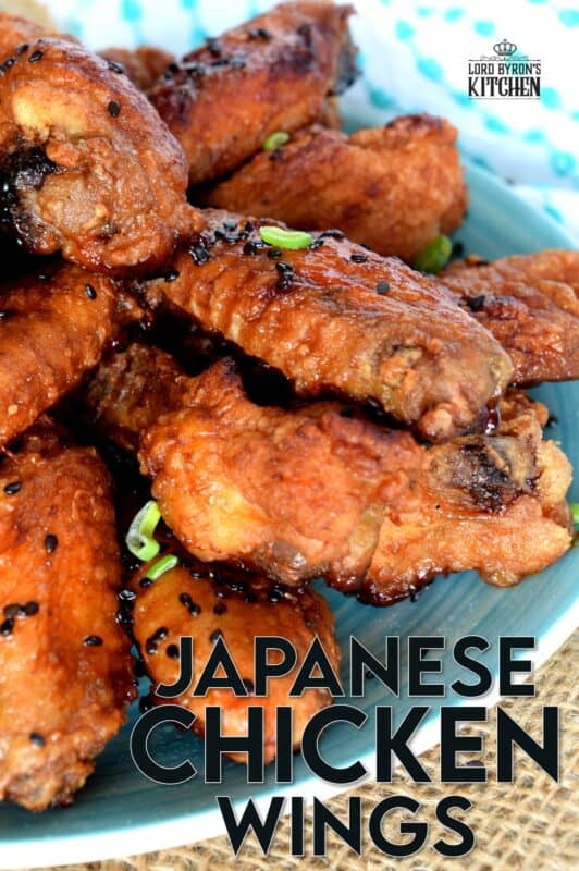 Japanese Chicken Wings are baked with a light and crispy coating in an Asian-inspired sauce prepared with soy sauce, vinegar, and sugar. They are super moist and tender on the inside with a golden crispy skin on the outside. It's hard to share these wings, because they're just so delicious! #wings #asianinspired #japan #japanese #chicken #chickenwings