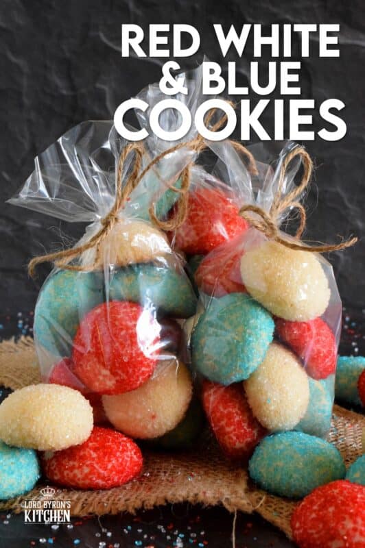 Just in time for your 4th of July celebration, these melt-in-your-mouth Red White and Blue Cookies are about to steal the spotlight with their sparkling beauty and their delicious taste! With just 5 ingredients, these cookies are not only easy to make, they're pretty to look at too! #redwhiteandblue #4thofjuly #independenceday #cookies #treats #sprinkles