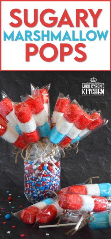 Young kids and old kids alike will love these Sugary Marshmallow Pops! They're easy to prepare and a lot of fun too. It's like making a craft that you can eat when your finished working on it. Crafting and eating - the best of both worlds combined! #marshmallows #marshmallowpops #sprinkles #4thofjuly #canadaday