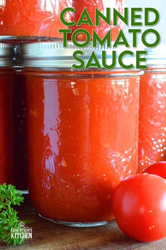 The number of recipes that have tomato sauce as an ingredient are far too plentiful to count! Store bought canned tomato sauce fails in comparison to a homemade version. Working with summer fresh, locally grown tomatoes, this recipe will help to contain all of that freshness and flavour which will elevate your favourite recipes all winter long! #tomatoes #tomatosauce #preserving #canning #foodstorage