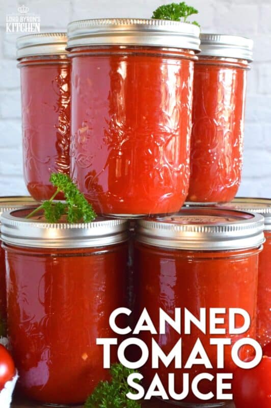 The number of recipes that have tomato sauce as an ingredient are far too plentiful to count! Store bought canned tomato sauce fails in comparison to a homemade version. Working with summer fresh, locally grown tomatoes, this recipe will help to contain all of that freshness and flavour which will elevate your favourite recipes all winter long! #tomatoes #tomatosauce #preserving #canning #foodstorage