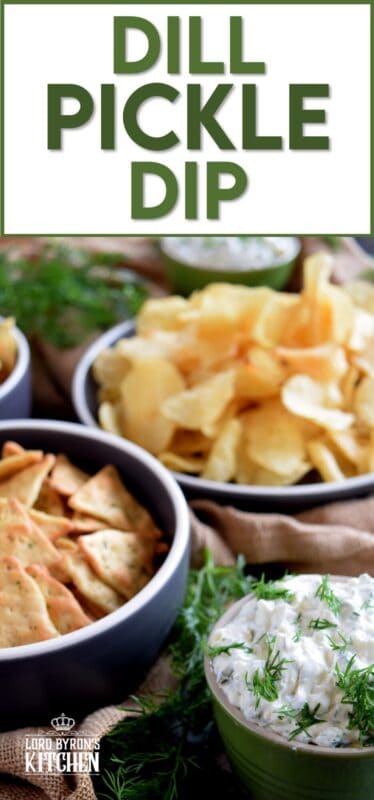 Dill Pickle Dip should only be called Dill Pickle Dip if it's made with both dill pickles and fresh dill, and has a base of cream cheese - any other way is not worthy of the name. This dip is prepared with all of those things and is for the serious dill lover; it's absolutely delicious! #dillpickle #dip #pickles #dill #freshdill #creamcheesedip