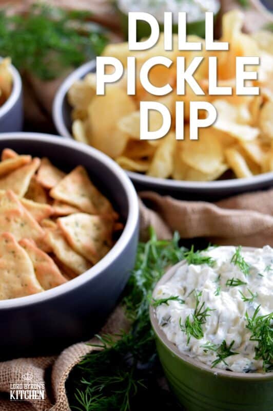 Dill Pickle Dip should only be called Dill Pickle Dip if it's made with both dill pickles and fresh dill, and has a base of cream cheese - any other way is not worthy of the name. This dip is prepared with all of those things and is for the serious dill lover; it's absolutely delicious! #dillpickle #dip #pickles #dill #freshdill #creamcheesedip