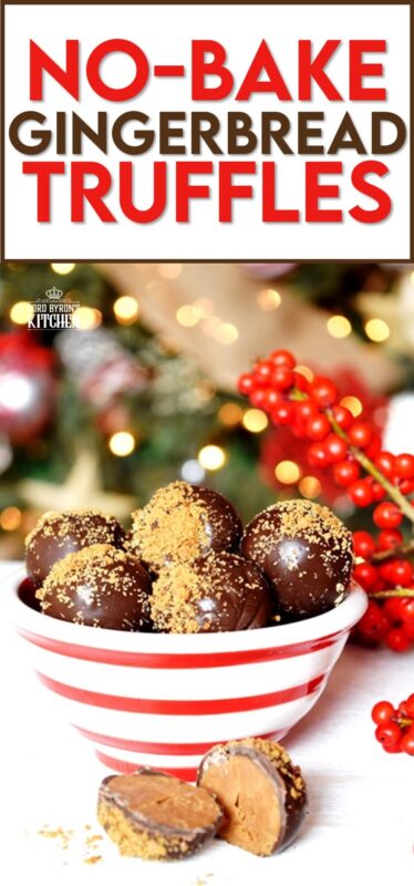 Nothing compares to the warming and comforting taste and smell of gingerbread at Christmastime. These Gingerbread Truffles are the perfect bite-sized treat for sharing. And, they make a perfect bring-along treat to any festive party! #gingerbread #chocolate #truffles #christmas #holiday #baking #cookies