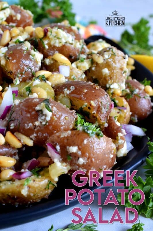 Inspired by classic Greek ingredients, with bright and fresh flavours, Greek Potato Salad is a great alternative to regular home style potato salad. Complete with feta, lemon, dill and pine nuts - who could resist!? #potato #salad #summer #picnic #potluck