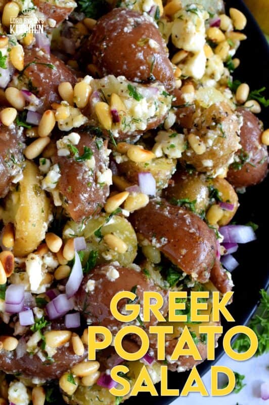Inspired by classic Greek ingredients, with bright and fresh flavours, Greek Potato Salad is a great alternative to regular home style potato salad. Complete with feta, lemon, dill and pine nuts - who could resist!? #potato #salad #summer #picnic #potluck