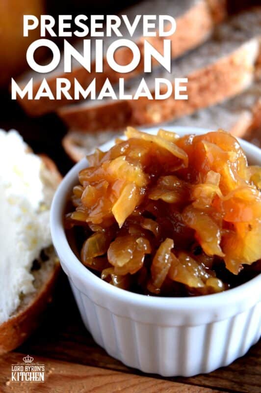 There are so many words one can use to describe the delicious taste of Preserved Onion Marmalade, but only one word is needed - perfection! The onions are caramelized in brown sugar, vinegar, and orange juice. You can use these on almost anything! #caramelized #canning #preserved #onions #marmalade